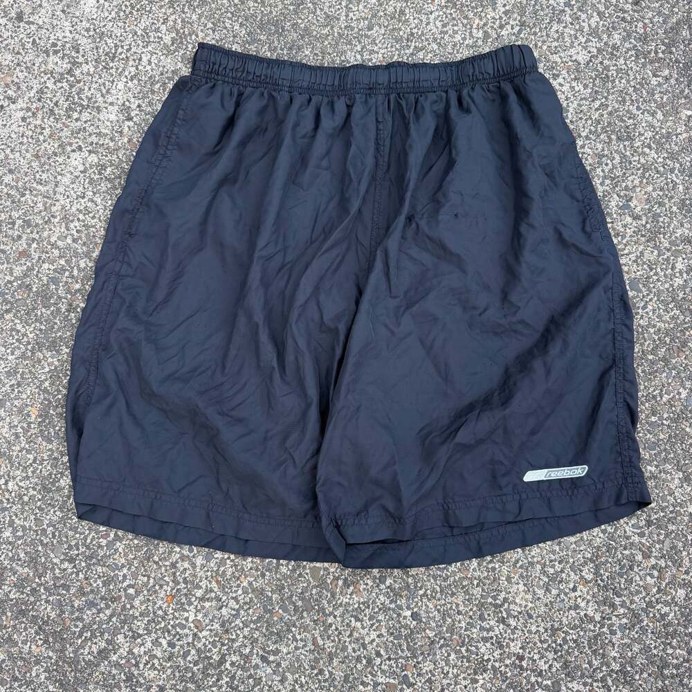 Vintage 90s Reebok Mesh-Lined Nylon Athletic Training Shorts